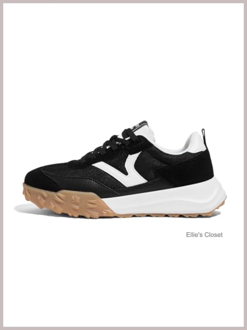 Women's Retro Platform Tennis Walking Shoe Lace-Up Athletic Sneaker Breathable